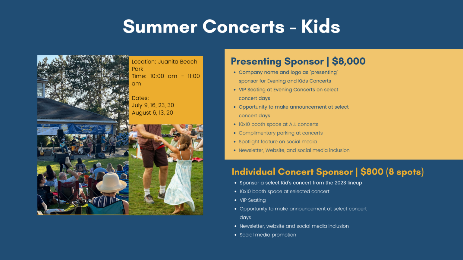 Summer Concerts Kirkland Downtown Association